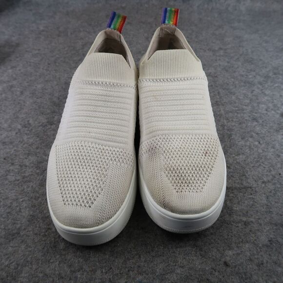 Steve Madden Shoes Womens 7 Sneakers Slip On Casual Fashion Knit White Platform - Picture 16 of 16